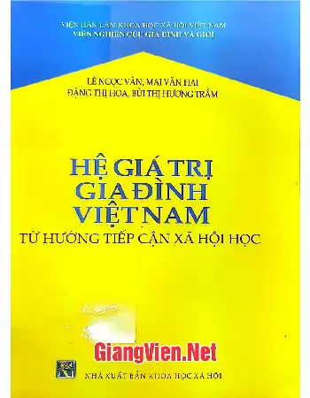 Ảnh bìa của Hệ giá trị gia đình Việt Nam từ hướng tiếp cận xã hội học