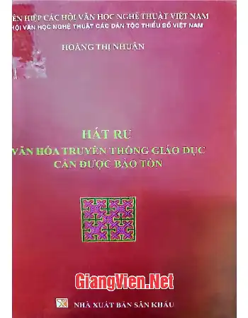 Ảnh bìa của Hát ru văn hóa truyền thống giáo dục cần được bảo tồn