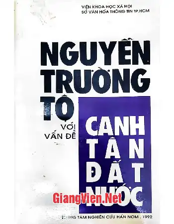 Ảnh bìa của Nguyễn Trường Tộ với vấn đề canh tân đất nước, Khoa học