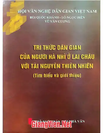Ảnh bìa của Tri thức dân gian của người Hà Nhì ở Lai Châu với tài nguyên thiên nhiên
