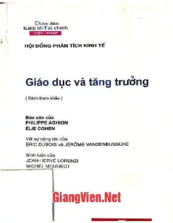 Ảnh bìa của Giáo dục và tăng trưởng