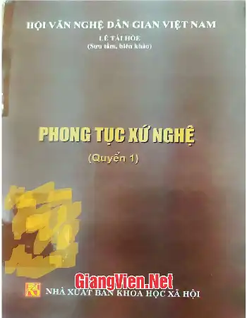 Ảnh bìa của Phong tục xứ Nghệ Quyển 1