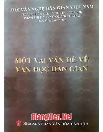 Ảnh bìa của Một vài vấn đề về văn học dân gian