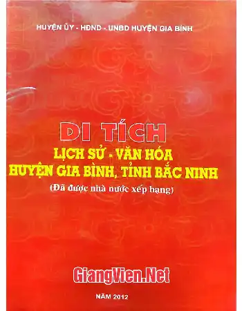 Ảnh bìa của Di tích lịch sử- văn hóa huyện Gia Bình, tỉnh Bắc Ninh
