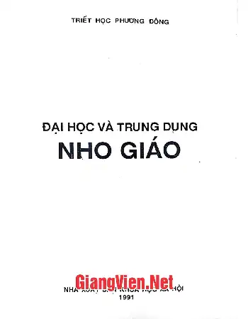 Ảnh bìa của Đại học Trung dung Nho giáo, Triết học phương Đông