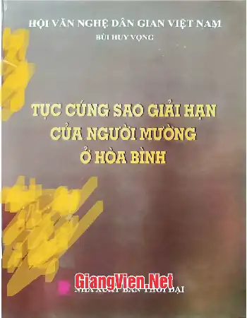 Ảnh bìa của Tục cúng sao giải hạn của người Mường ở Hòa Bình