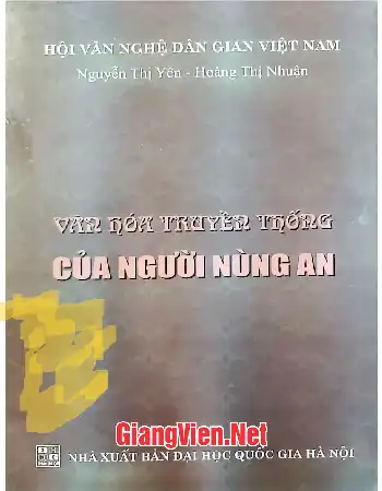 Ảnh bìa của Văn hóa truyền thống của người Nùng An xã Phúc Sen, huyện Quảng Uyên, tỉnh Cao Bằng