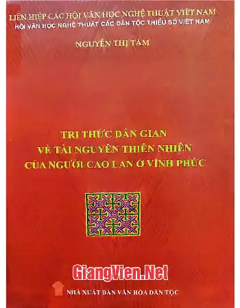 Ảnh bìa của Tri thức dân gian về tài nguyên thiên nhiên của người Cao Lan ở Vĩnh Phúc