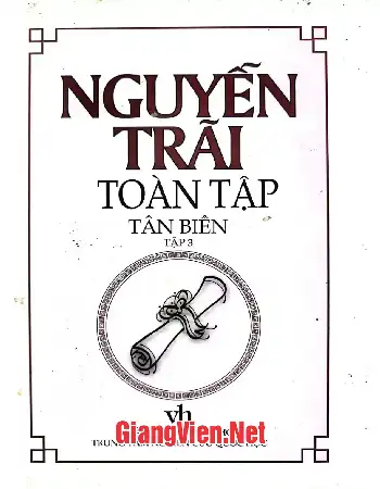 Ảnh bìa của Nguyễn Trãi toàn tập tân biên, Tập 3
