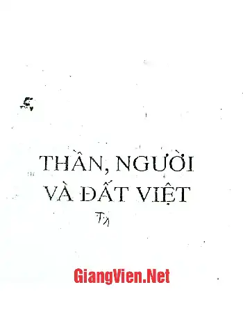 Ảnh bìa của Thần, Người và đất Việt, tập I