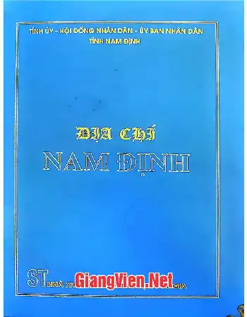 Ảnh bìa của Địa chí Nam Định