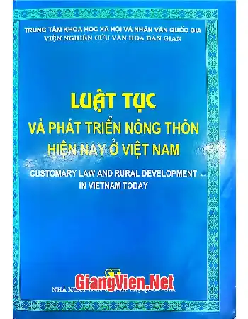 Ảnh bìa của Luật tục và phát triển nông thôn hiện nay ở Việt Nam