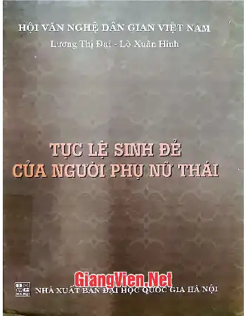Ảnh bìa của Tục lệ sinh đẻ của người phụ nữ Thái
