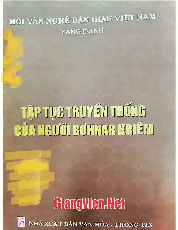 Ảnh bìa của Tập tục truyền thống của người BơHnar Kriêm