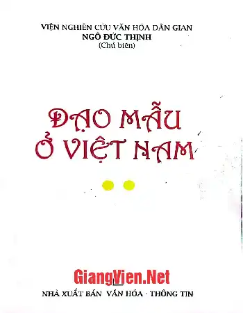 Ảnh bìa của Đạo Mẫu ở Việt Nam 100 bài chầu văn