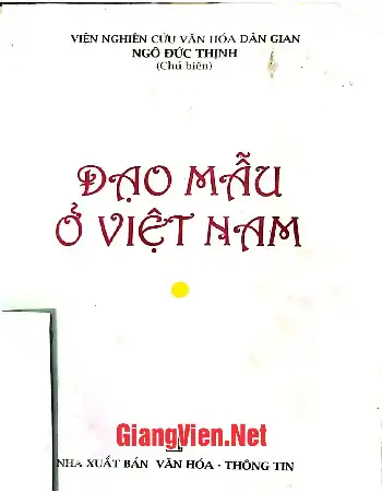Ảnh bìa của Đạo Mẫu ở Việt Nam, Tập I