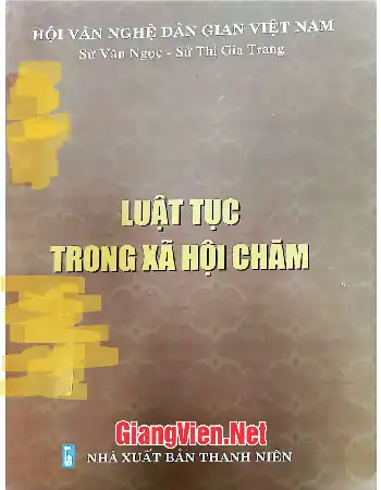 Ảnh bìa của Luật tục trong xã hội Chăm