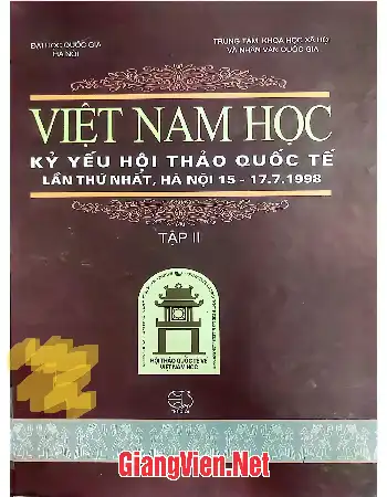 Ảnh bìa của Việt Nam học quốc tế lần thứ nhất Hà Nội 1998, tập 4