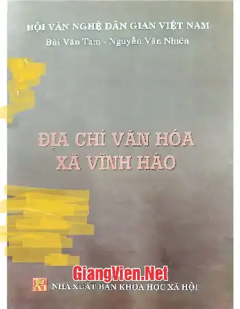 Ảnh bìa của Địa chí văn hóa xã Vĩnh Hảo