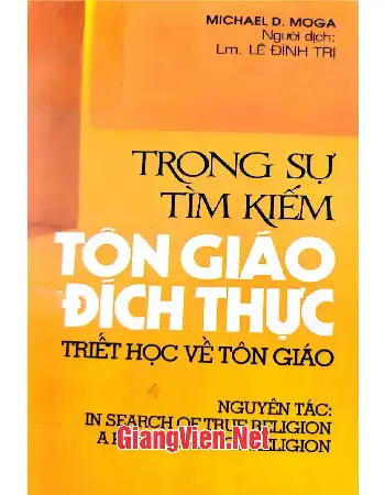 Ảnh bìa của Trong sự tìm kiếm tôn giáo đích thực triết học về tôn giáo