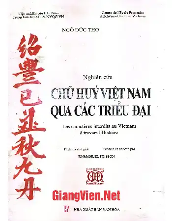 Ảnh bìa của Nghiên cứu chữ huý Việt Nam qua các triều đại