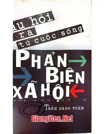 Ảnh bìa của Phản biện xã hội, Câu hỏi đặt ra từ cuộc sống