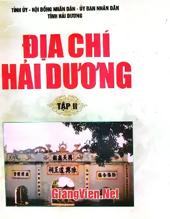 Ảnh bìa của Địa chí Hải Dương tập II