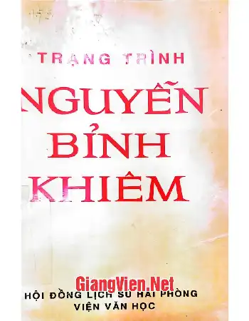 Ảnh bìa của Trạng Trình Nguyễn Bình Khiêm, Kỷ yếu hội nghị Khoa học nhân 400 năm mất