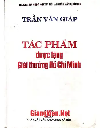 Ảnh bìa của Tác phẩm được tặng giải thưởng Hồ Chí Minh
