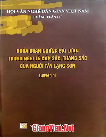 Ảnh bìa của Khỏa quan những bài lượn trong nghi lễ cấp sắc, thăng sắc, của người Tày Lạng Sơn Quyển 1