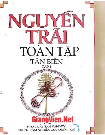 Ảnh bìa của Nguyễn Trãi toàn tập tân biên, Tập 1