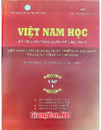 Ảnh bìa của Việt Nam học quốc tế lần thứ hai Việt Nam trên đường phát triển và hội nhập: truyền thống và hiện đại, Tập 1