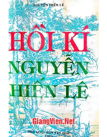 Ảnh bìa của Hồi ký Nguyễn Hiến Lê