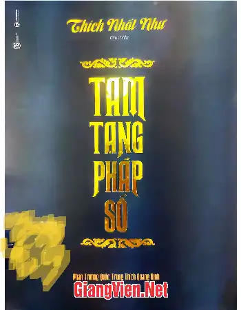 Ảnh bìa của Tam tạng pháp số