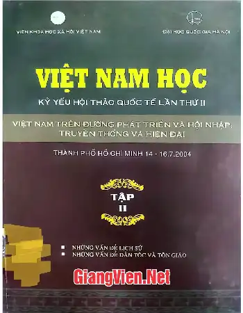 Ảnh bìa của Việt Nam học quốc tế lần thứ hai Việt Nam trên đường phát triển và hội nhập: truyền thống và hiện đại, Tập 2