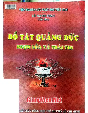Ảnh bìa của Bồ Tát Quảng Đức ngọn lửa và trái tim