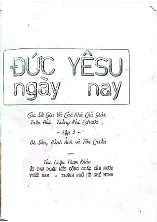 Ảnh bìa của Đức Giê su ngày nay