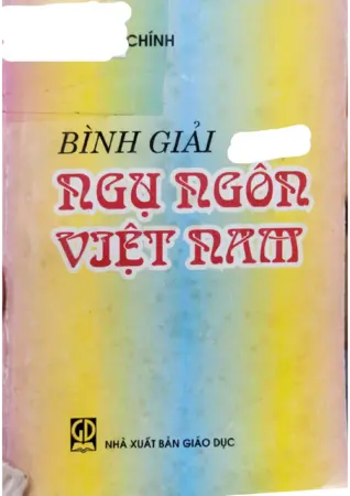 Ảnh bìa của Bình giải ngụ ngôn Việt Nam