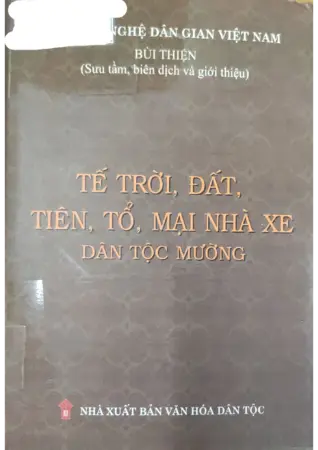 Ảnh bìa của Tế trời đất tiên tổ mại nhà xe dân tộc Mường