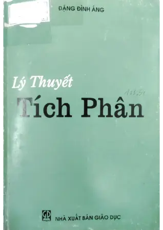 Ảnh bìa của Lý thuyết tích phân