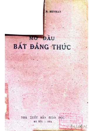 Ảnh bìa của Mở đầu Bất đẳng thức