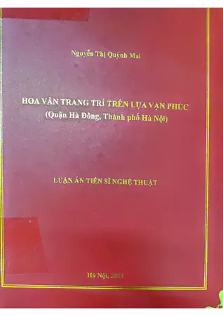 Ảnh bìa của Luận án Hoa văn trang trí trên lụa Vạn Phúc