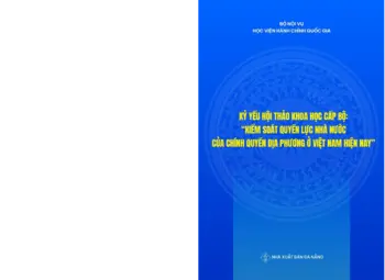 Ảnh bìa của Kỷ yếu hội thảo kiểm soát quyền lực nhà nước của chính quyền địa phương ở Việt Nam hiện nay