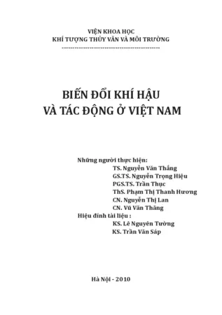 Ảnh bìa của Biến đổi khí hậu và tác động ở Việt Nam