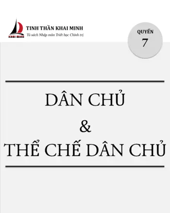 Ảnh bìa của Dân chủ và thể chế dân chủ
