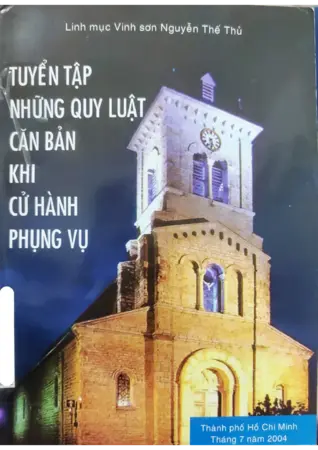 Ảnh bìa của Tuyển tập những quy luật căn bản khi cử hành phụng vụ