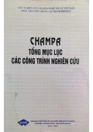 Ảnh bìa của Cham pa tổng mục lục các công trình nghiên cứu
