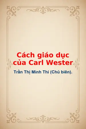Ảnh bìa của Cách giáo dục của Carl Wester