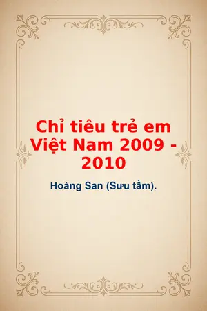 Ảnh bìa của Chỉ tiêu trẻ em Việt Nam 2009 2010