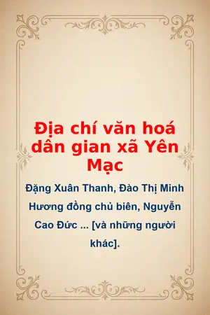 Ảnh bìa của Địa chí văn hoá dân gian xã Yên Mạc